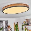 Salmi Taklampa LED Antracit, Brun, träoptik, Svart, 1-ljuskällor, Fjärrkontroll