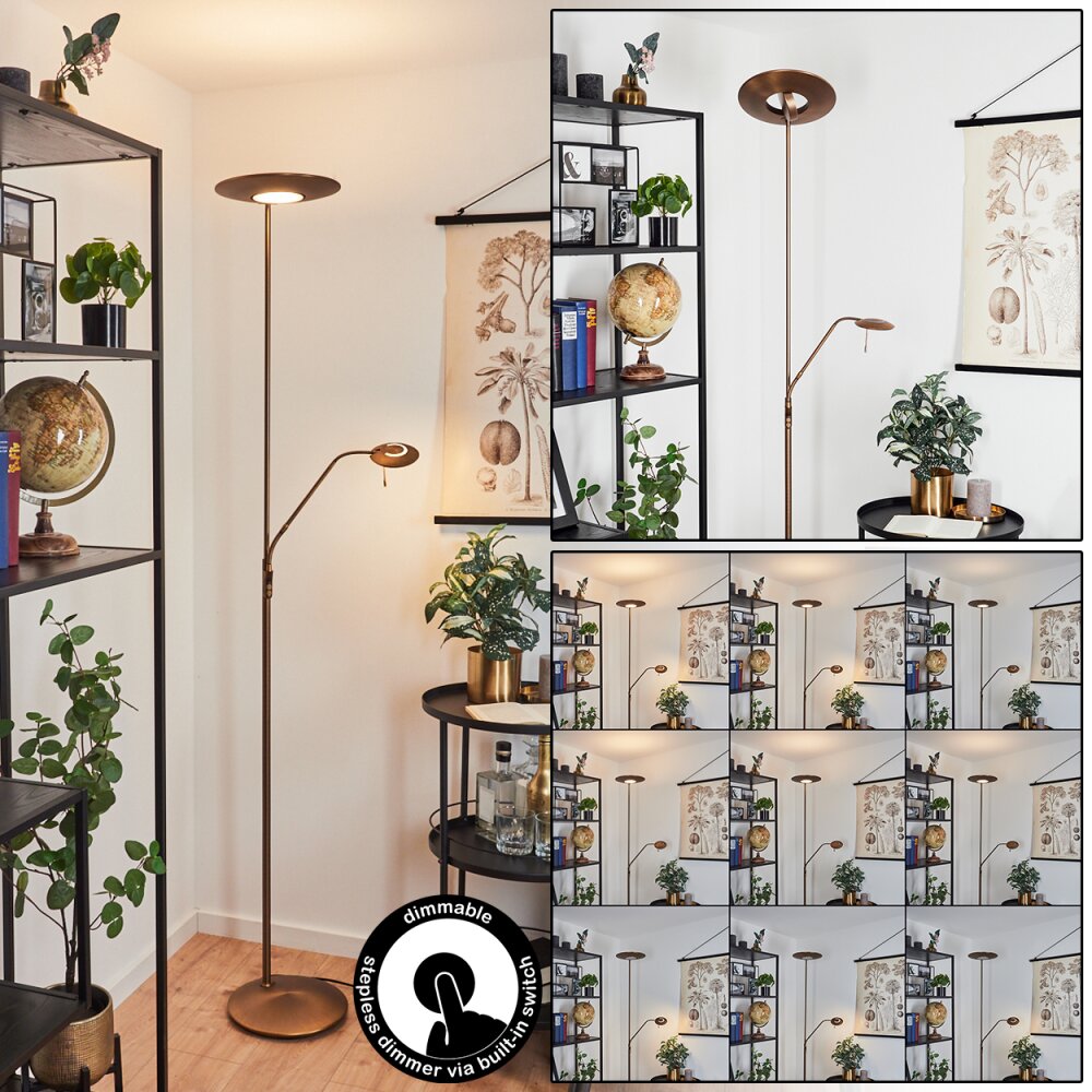 Confluencia strålkastare, Golvlampa LED Brons, 2-ljuskällor main product photo