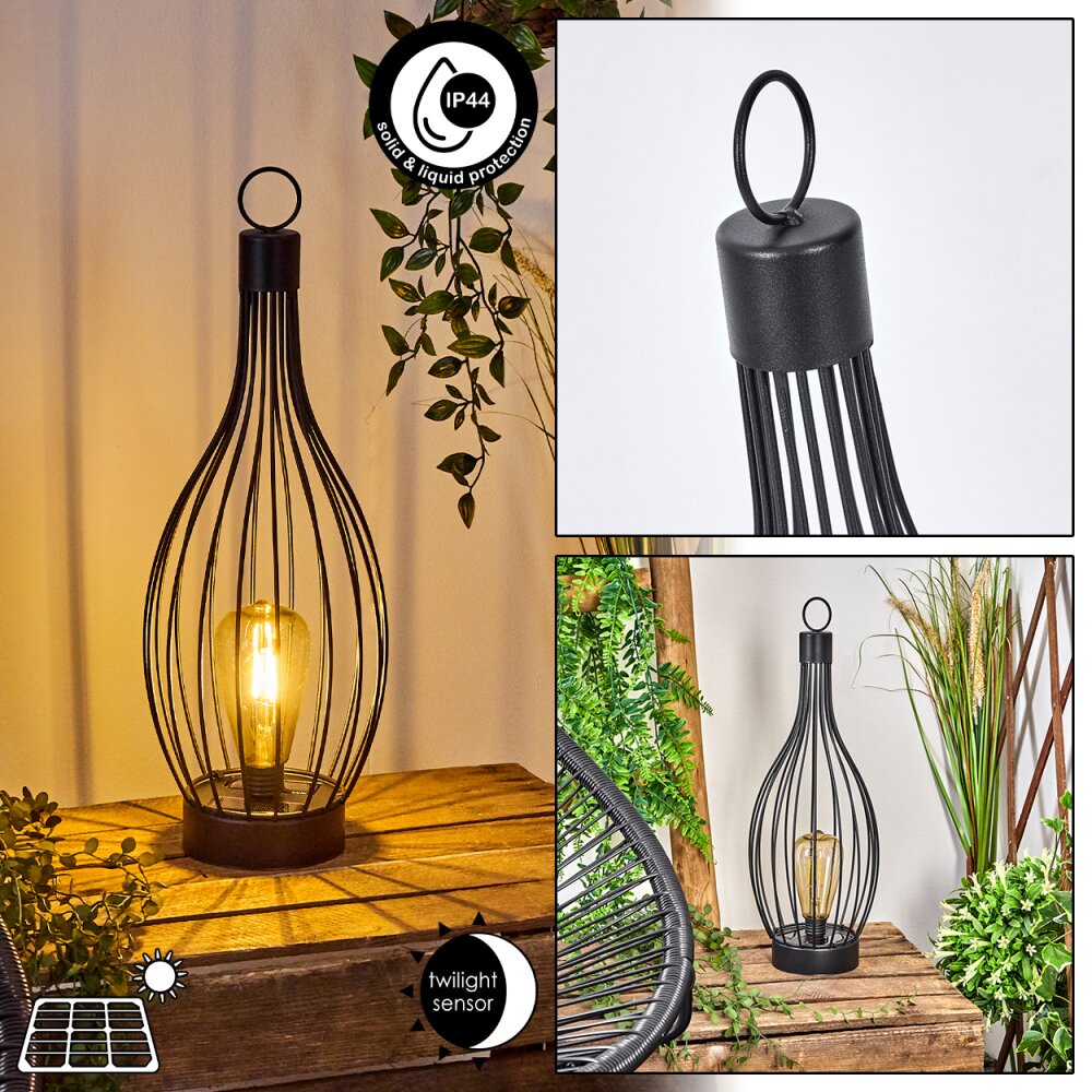 Quillagua Solcellslampa LED Svart, 1-ljuskällor main product photo