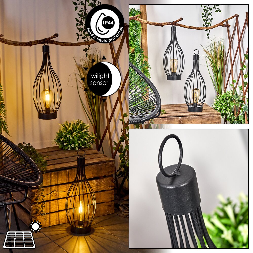 Quillagua Solcellslampa LED Svart, 1-ljuskällor main product photo