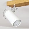 Javel Taklampa Krom, träoptik, 2-ljuskällor