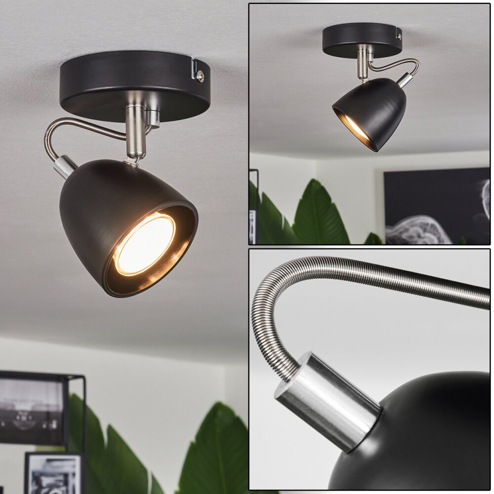Moesdorf Taklampa Nickel matt, Svart, 1-ljuskällor main product photo