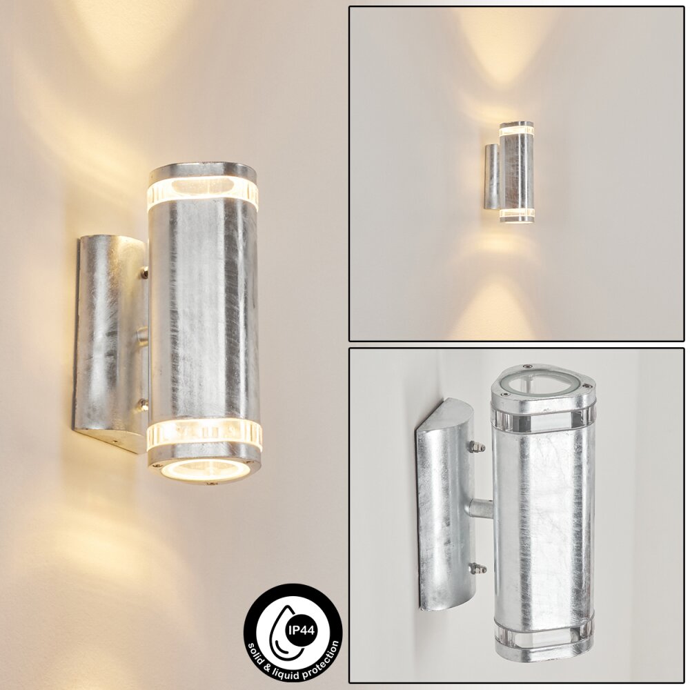 Amyton vägglampa utomhus Rostfritt stål, Genomskinlig, klar, Galvaniserad, 2-ljuskällor main product photo