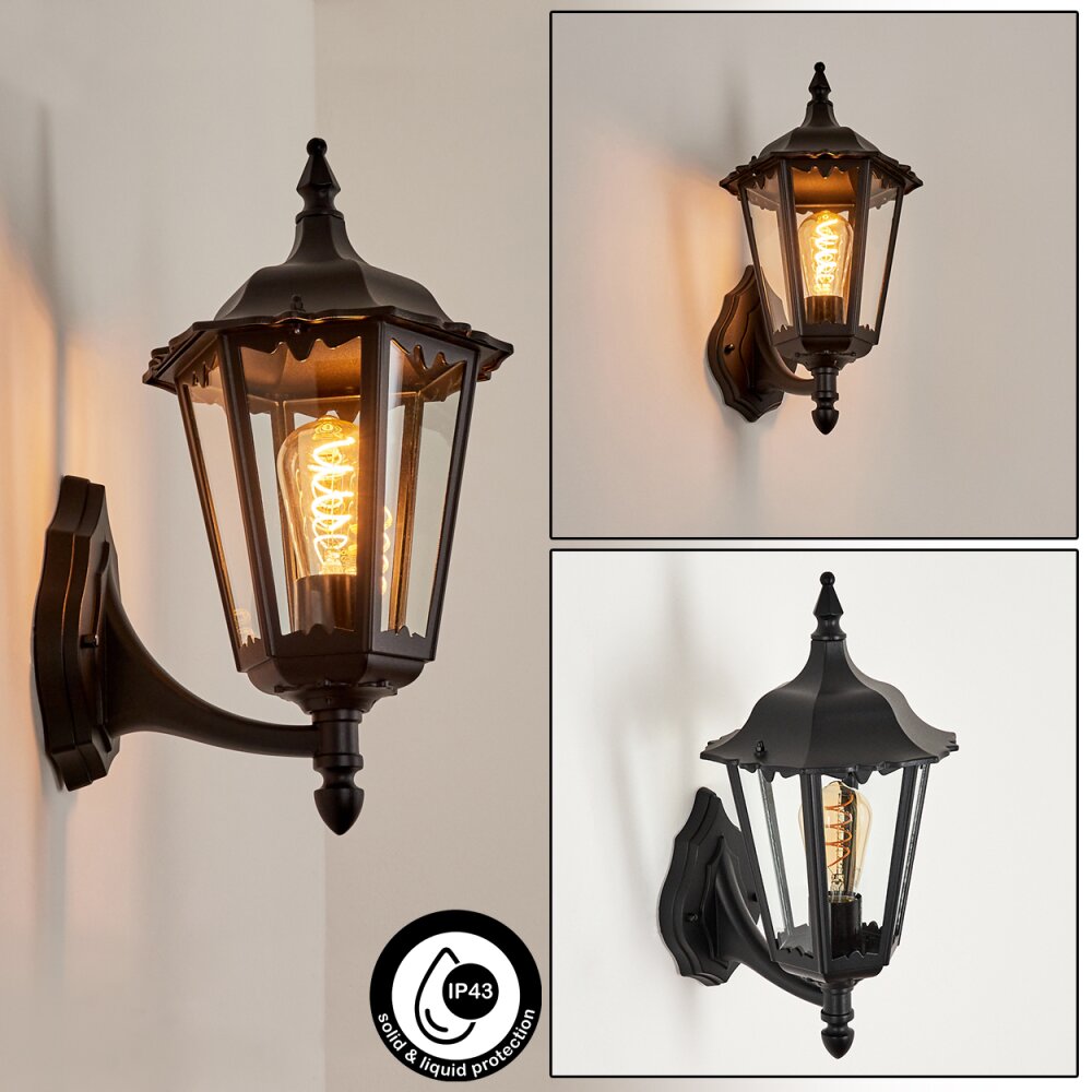 Pamputa vägglampa utomhus Svart, 1-ljuskällor main product photo