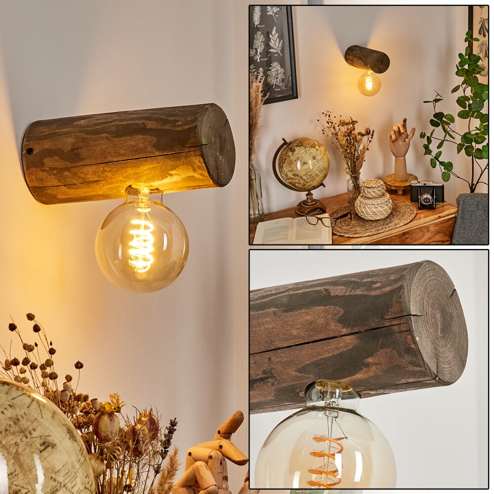 Canedo Vägglampa Trä mörkt, 1-ljuskällor main product photo