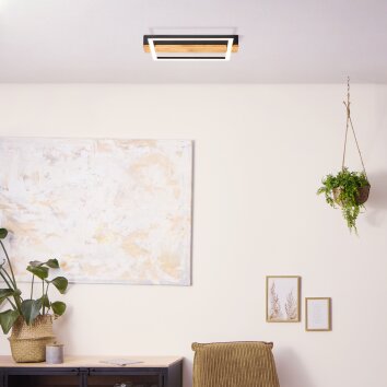 Brilliant Loneos Taklampa LED Brun, Svart, 1-ljuskällor