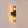 Caragua vägglampa utomhus, Vägglampa Svart, 2-ljuskällor, Rörelsedetektor