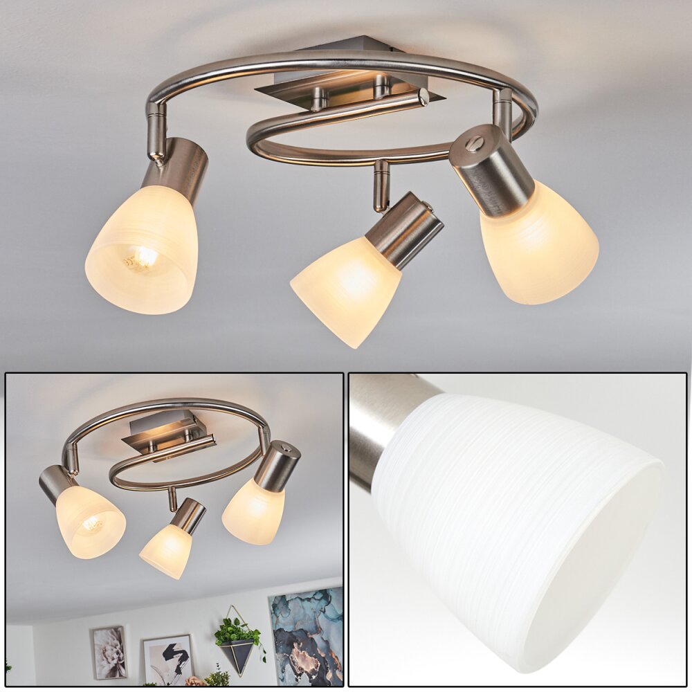 Aldana Taklampa, Takstrålkastare Nickel matt, 3-ljuskällor main product photo