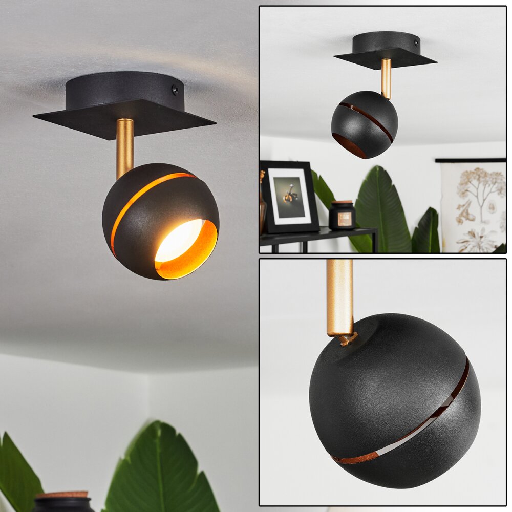 Tome Taklampa, Takstrålkastare LED Mässing, Svart, 1-ljuskällor main product photo