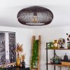 Agueda Taklampa Kopparfärg, Nickel matt, Svart, 1-ljuskällor