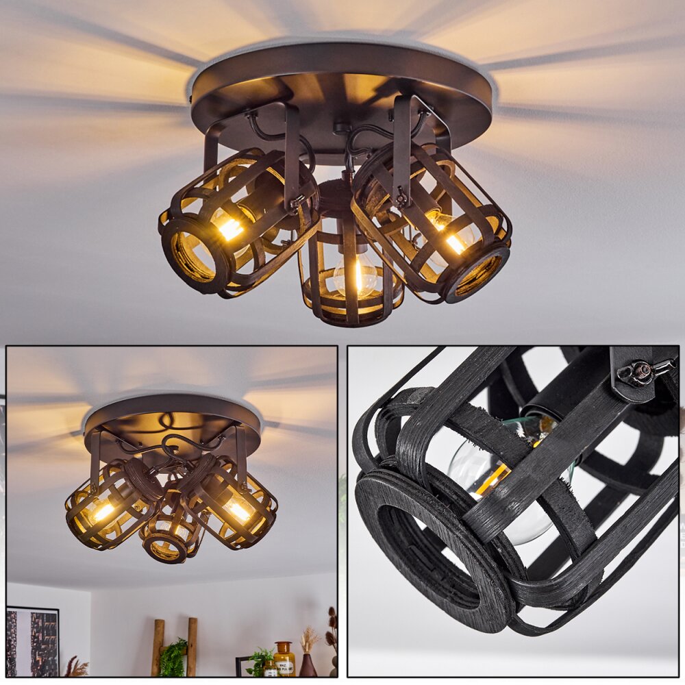 Teheran Taklampa, Takstrålkastare Svart, 3-ljuskällor main product photo
