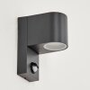 Kingstown vägglampa utomhus, Vägglampa Antracit, Genomskinlig, klar, 1-ljuskällor, Rörelsedetektor