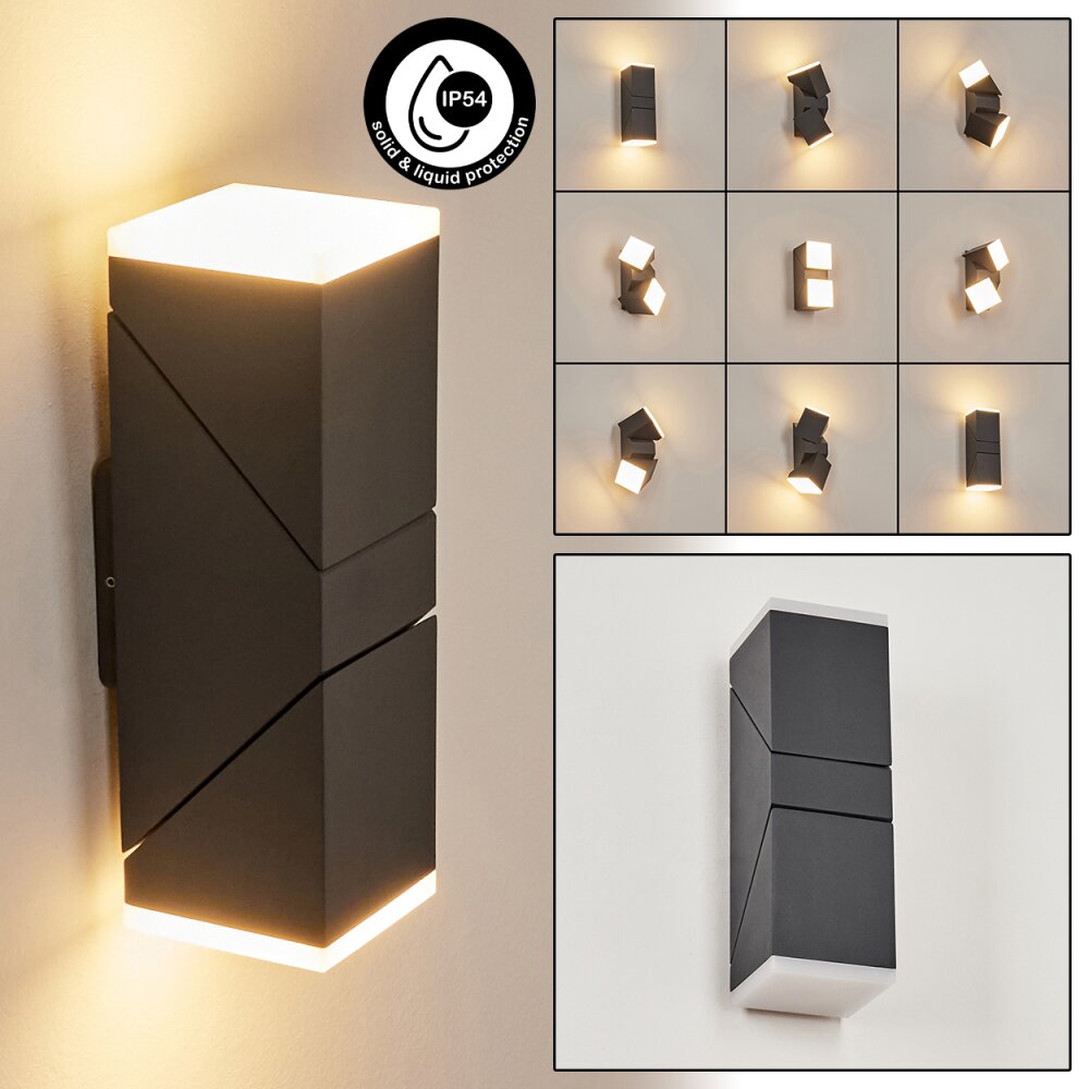 Toogong vägglampa utomhus, Vägglampa LED Antracit, 2-ljuskällor main product photo
