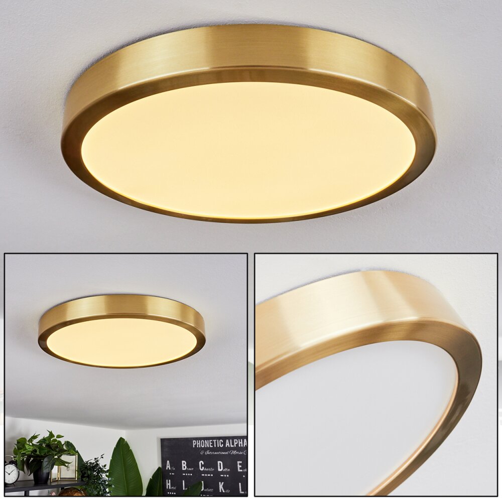 Finsrud Taklampa, Panel LED Guld, 1-ljuskällor main product photo