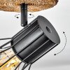 Bardhaman Taklampa, Takstrålkastare Trä ljus, träoptik, Svart, 1-ljuskällor