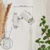 Javel Vägglampa, Väggspotlight Krom, Vit, 1-ljuskällor