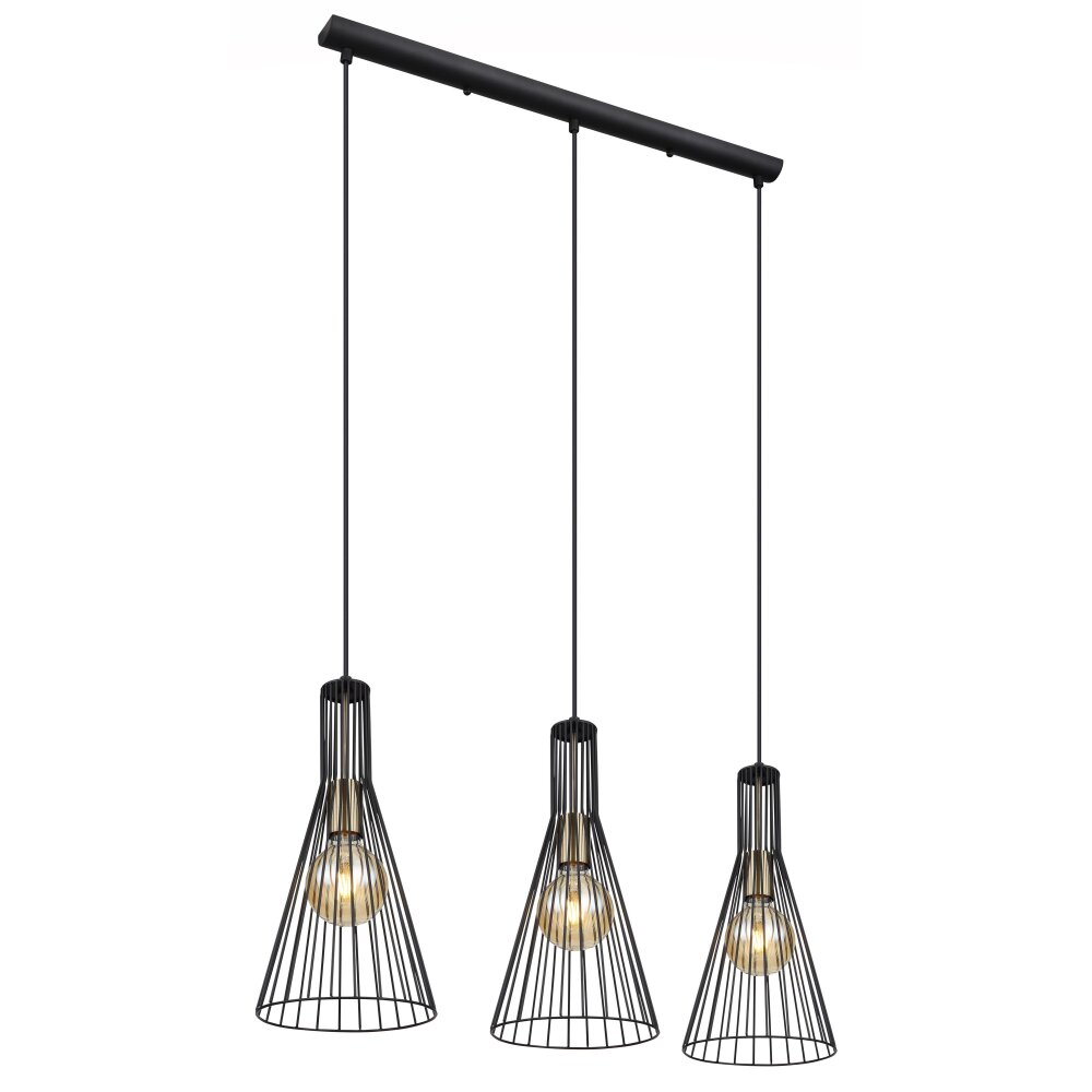 Globo MILLI Pendelbelysning Mässing, Svart, 3-ljuskällor main product photo