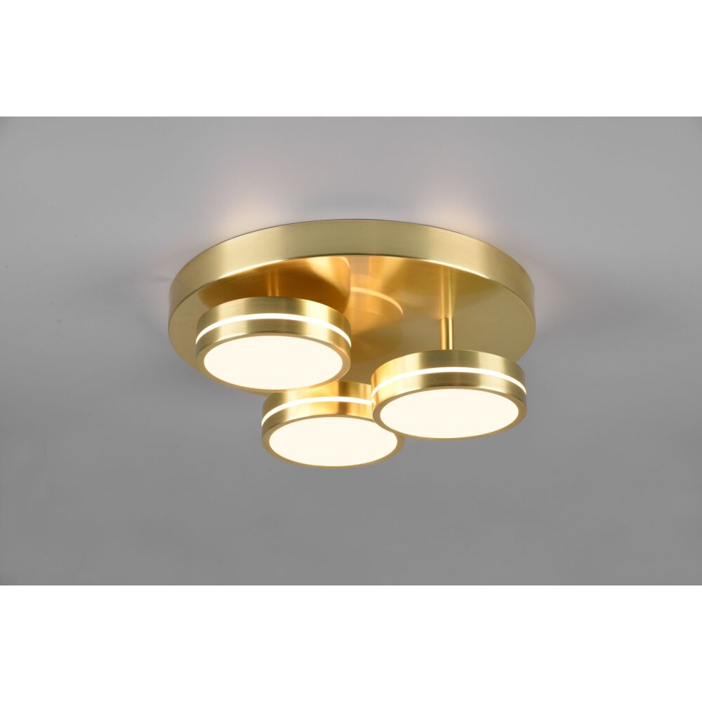 Trio Lampor Franklin Taklampa LED Mässing, 3-ljuskällor main product photo