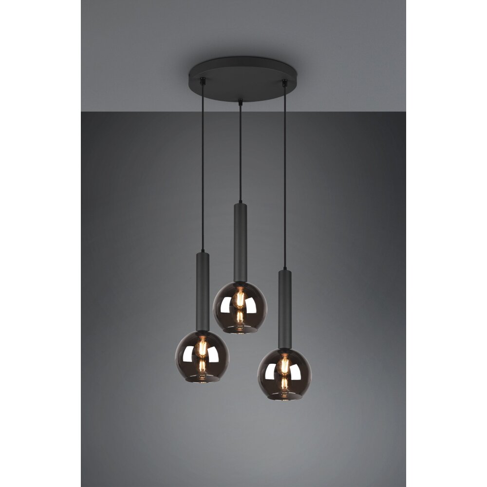 Trio Lampor Clayton Pendelbelysning Svart, 3-ljuskällor main product photo