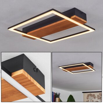 Courceaux Taklampa LED Naturfärger, Svart, 1-ljuskällor