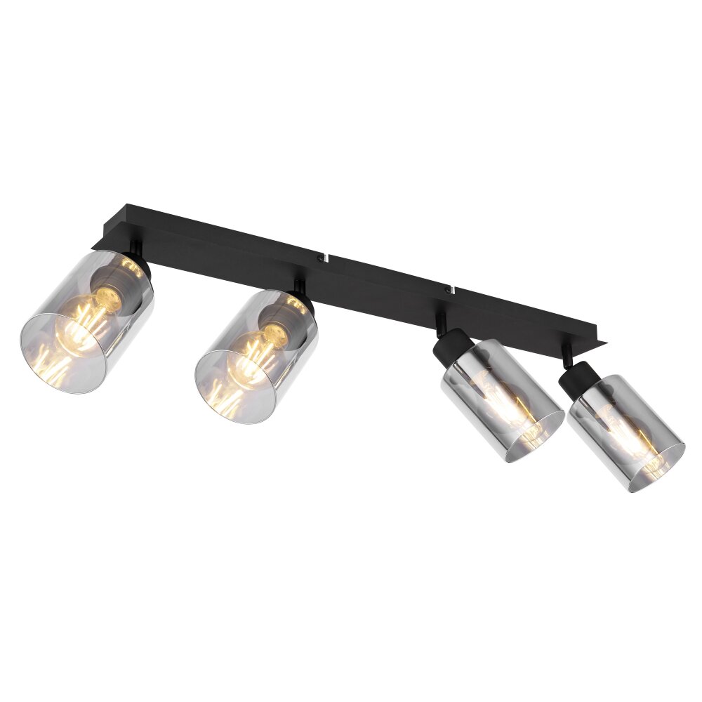 Globo HADERA Taklampa, Takstrålkastare Svart, 4-ljuskällor main product photo