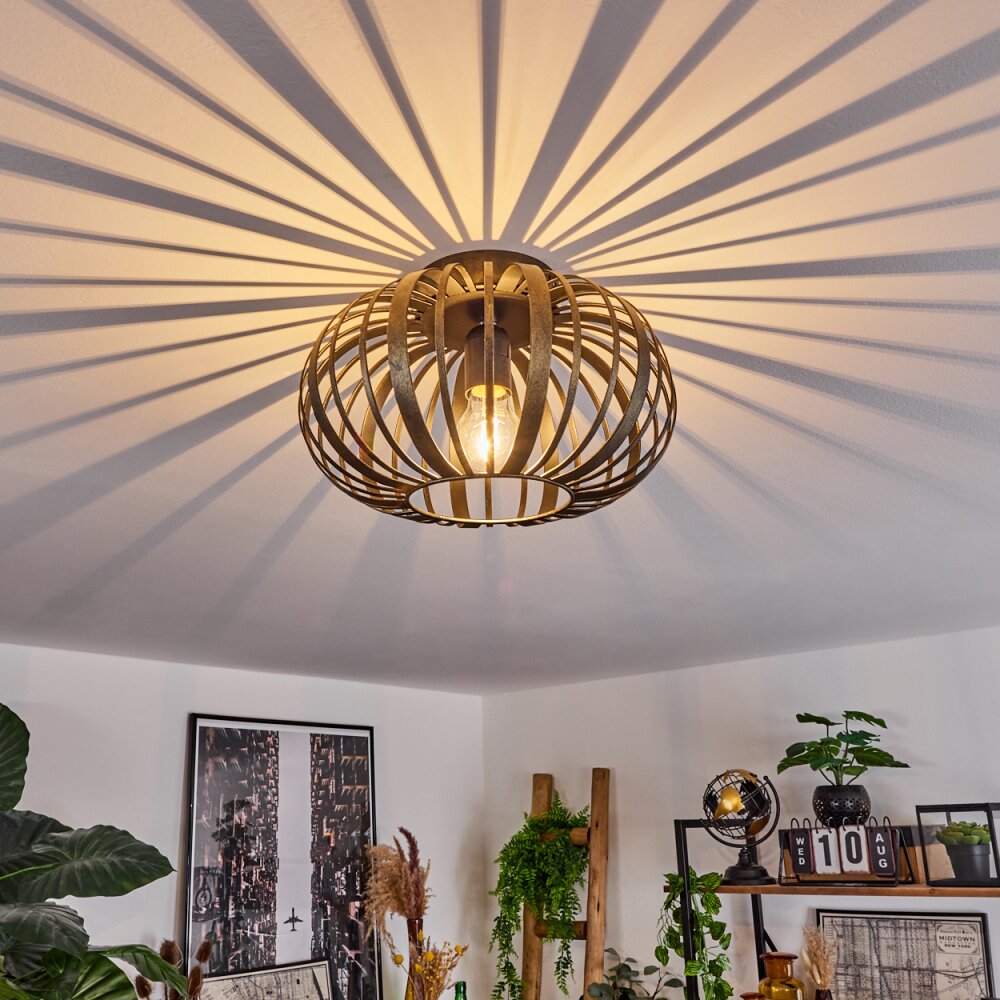 Oravi Taklampa Svart-guld, 1-ljuskällor main product photo
