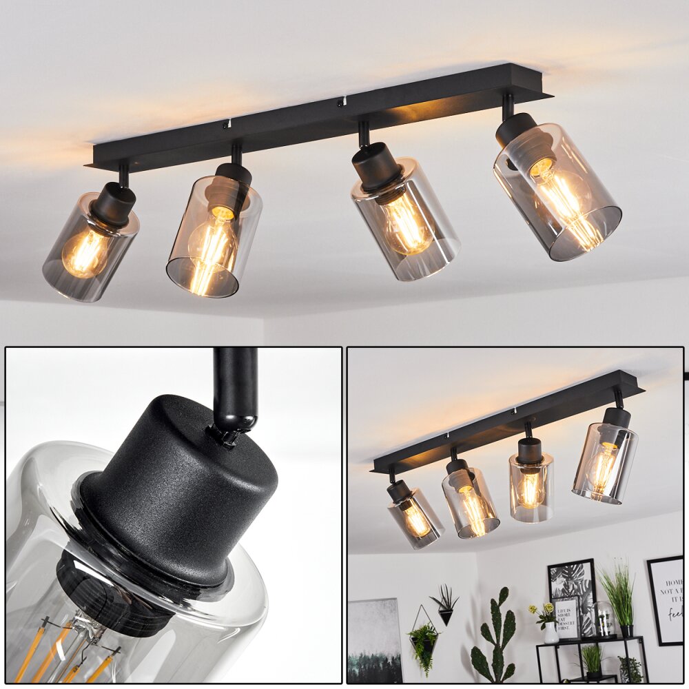Hunouri Taklampa, Takstrålkastare Svart, 4-ljuskällor main product photo