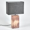 Francillon Bordslampa Brun, Krom, träoptik, 1-ljuskällor