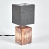 Francillon Bordslampa Brun, Krom, träoptik, 1-ljuskällor