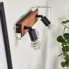 Castillo Vägglampa, Väggspotlight Naturfärger, Svart, 2-ljuskällor