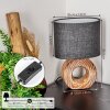Francillon Bordslampa Brun, Krom, träoptik, 1-ljuskällor