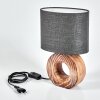 Francillon Bordslampa Brun, Krom, träoptik, 1-ljuskällor
