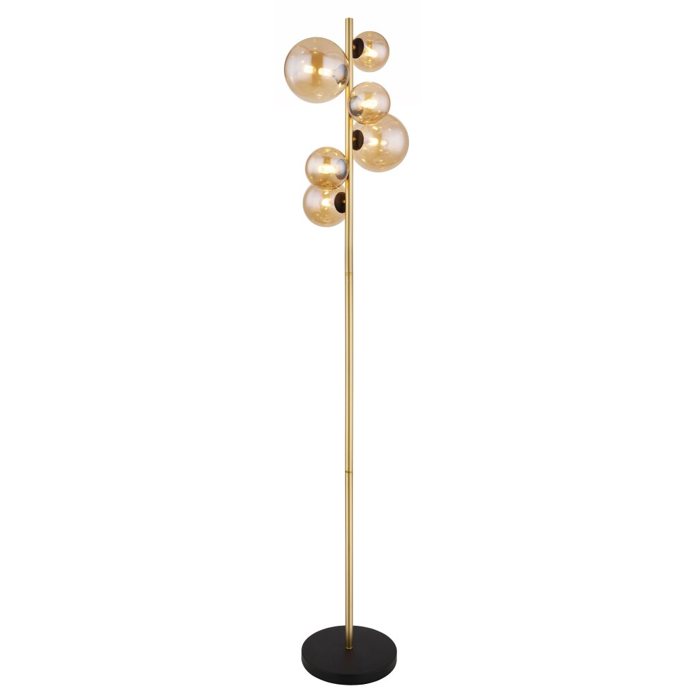 Globo RIHA Golvlampa LED Mässing, Svart, 6-ljuskällor main product photo