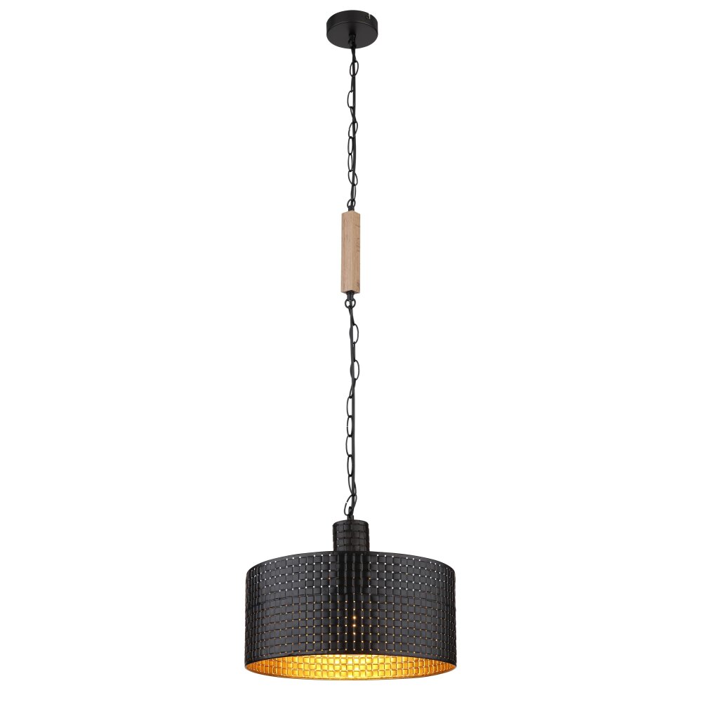 Globo RIELLY Pendellampa träoptik, Svart, 1-ljuskällor main product photo