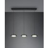 Trio Lampor Tray Pendelbelysning LED Svart, 3-ljuskällor