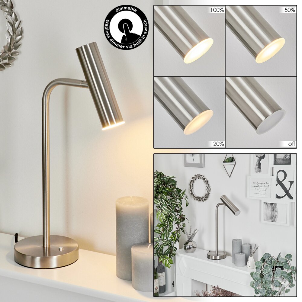 Dalheim Bordslampa, Läslampa LED Nickel matt, 1-ljuskällor main product photo