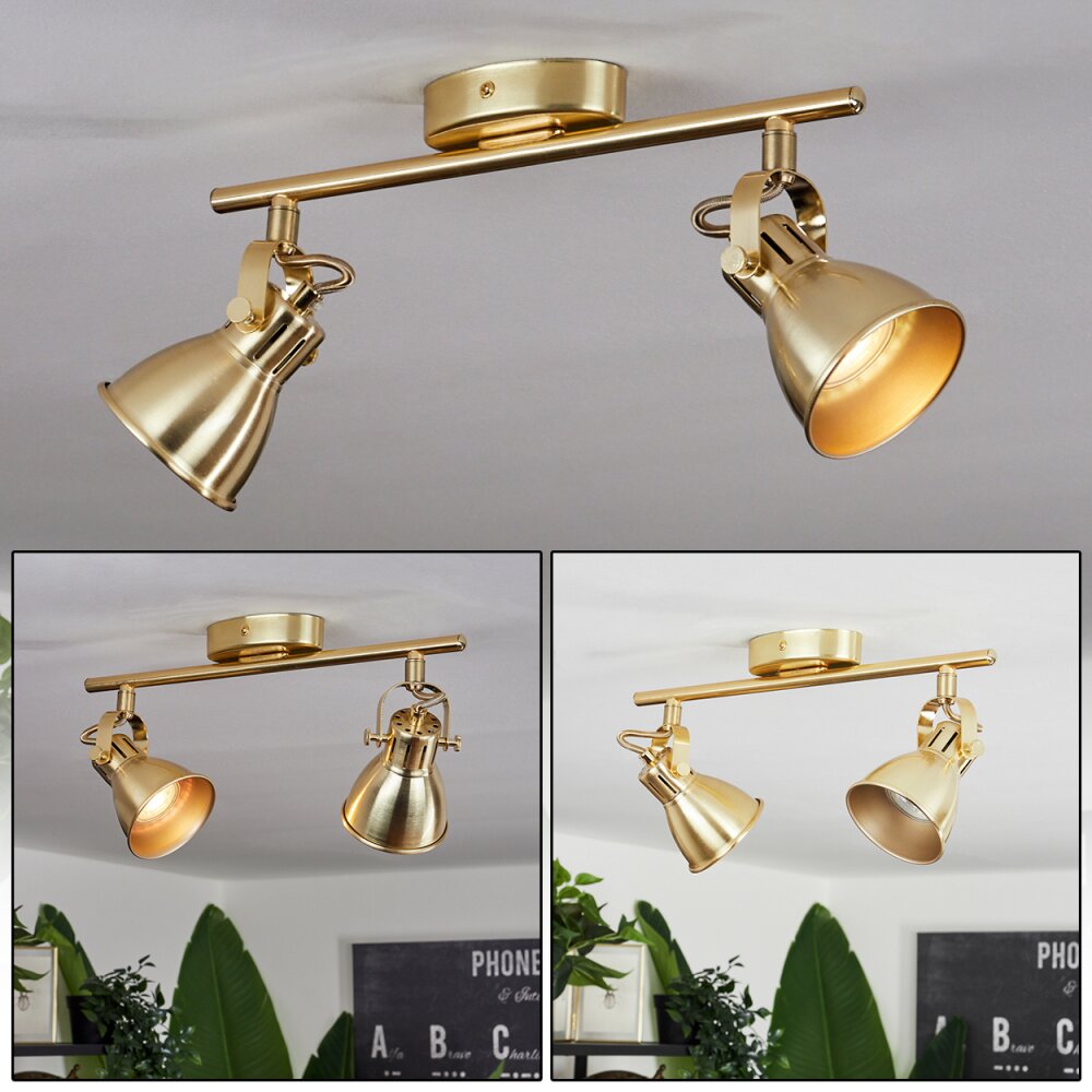 Salinas Taklampa, Takstrålkastare Mässing, 2-ljuskällor main product photo