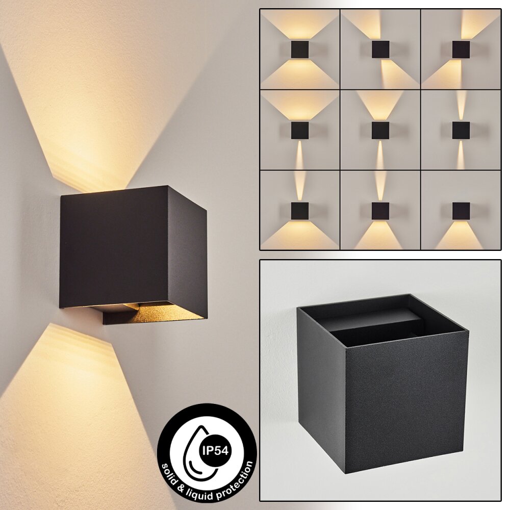 Tamarin vägglampa utomhus, Up & Down Lampa, Vägglampa LED Svart, 2-ljuskällor main product photo