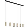 Globo ROBBY Pendellampa Svart, 6-ljuskällor Globo ROBBY Pendellampa Svart, 6-ljuskällor