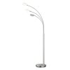 Honsel Lampor Dent Golvlampa, Läslampa LED Nickel matt, 3-ljuskällor
