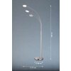 Honsel Lampor Dent Golvlampa, Läslampa LED Nickel matt, 3-ljuskällor