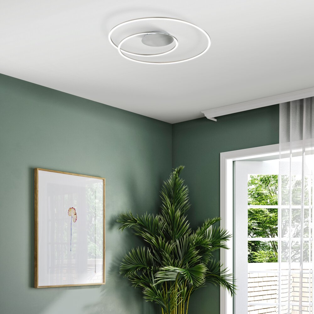 Honsel Lampor Holy Taklampa LED Nickel matt, 1-ljuskällor, Fjärrkontroll main product photo