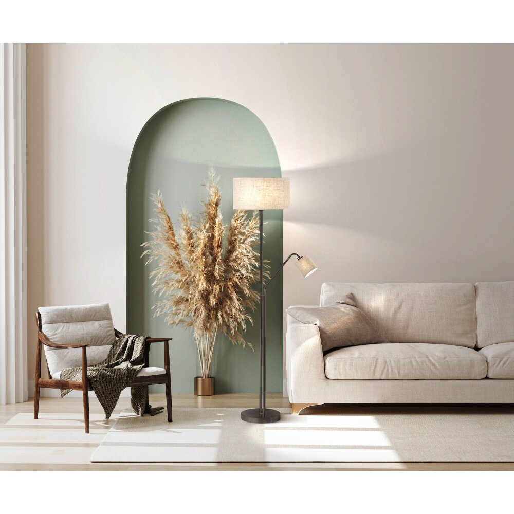 Honsel Lampor Lotti Golvlampa, Läslampa Svart, 3-ljuskällor main product photo