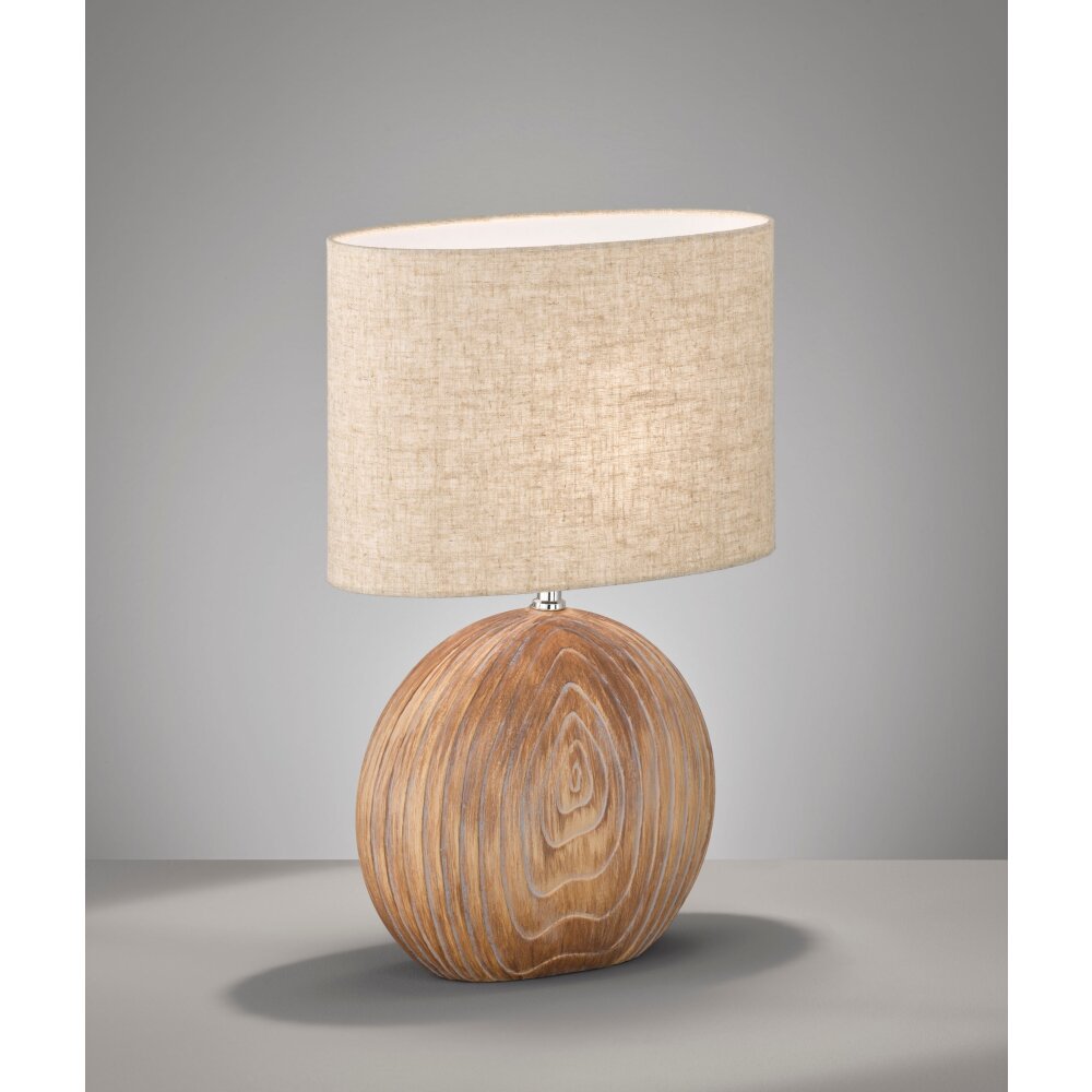 Honsel Lampor Tobse Bordslampa träoptik, 1-ljuskällor main product photo