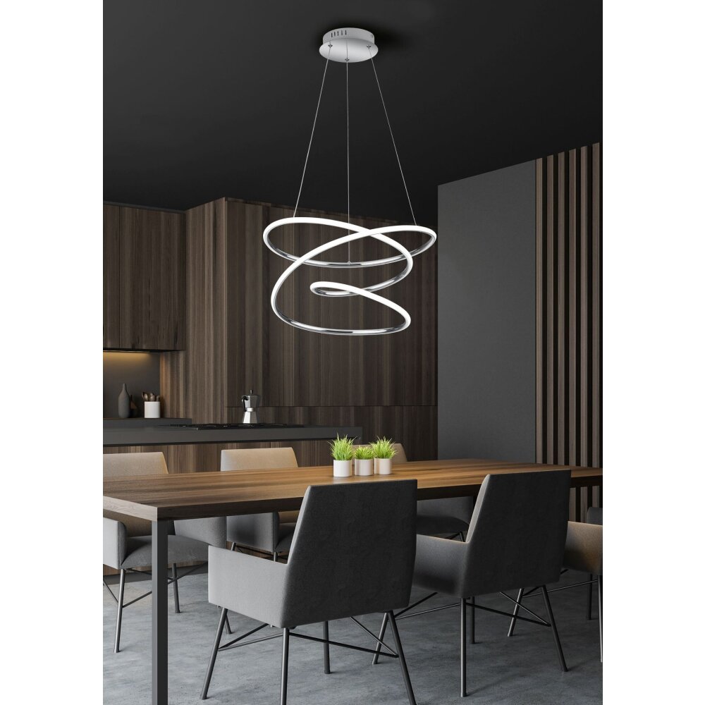Reality Bologna Pendelbelysning LED Krom, 1-ljuskällor main product photo