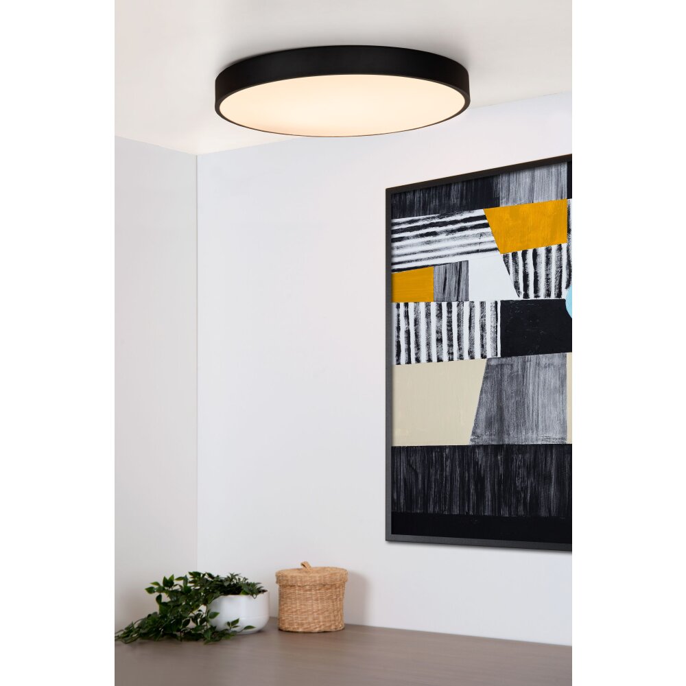 Lucide UNAR Taklampa, Panel LED Svart, 1-ljuskällor main product photo