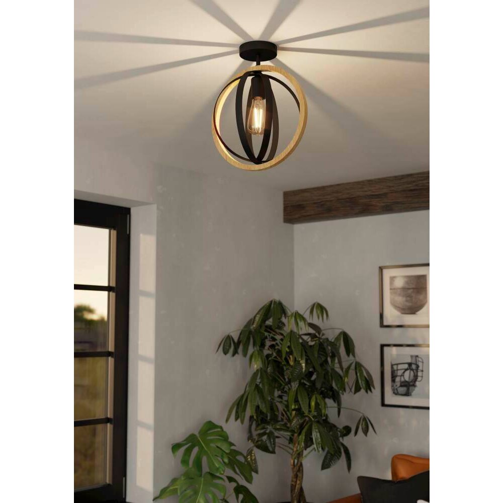 Eglo Lampor BASILDON Taklampa Svart, 1-ljuskällor main product photo