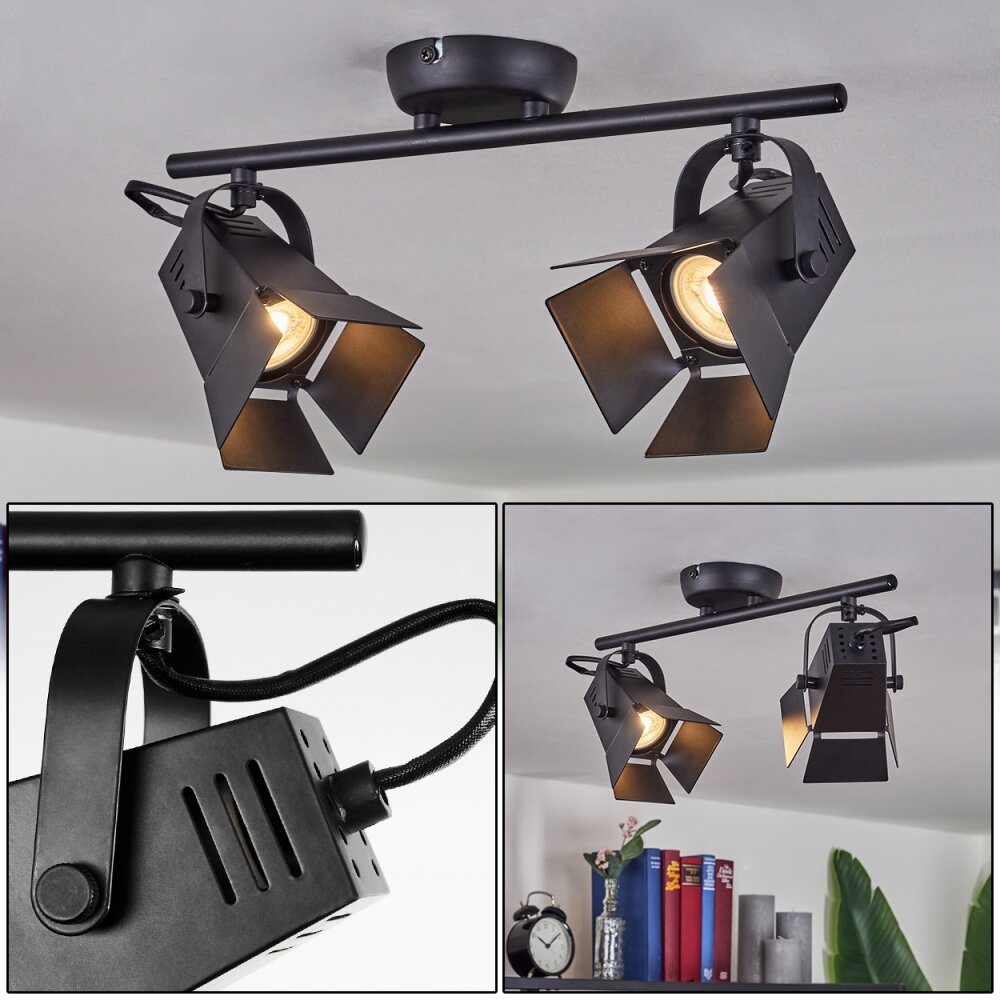 Isanay Taklampa, Takstrålkastare Svart, 2-ljuskällor main product photo