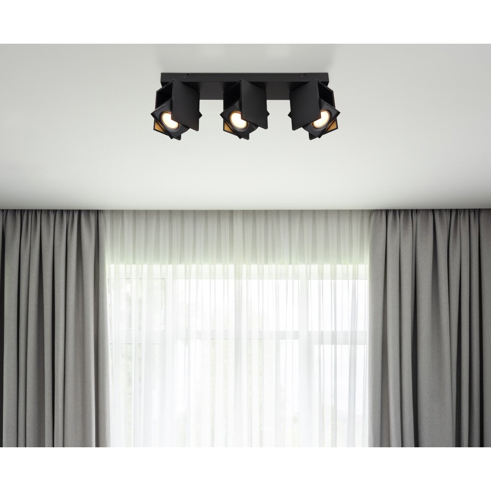 Globo RORY Taklampa, Takstrålkastare Svart, 3-ljuskällor main product photo
