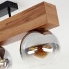 Vouhet Taklampa Brun, träoptik, Svart, 3-ljuskällor